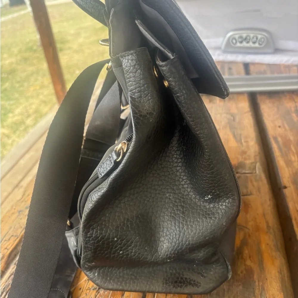 Storksak pebbled leather